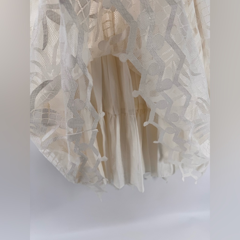 Anthropology White Pineapple Dress Sz. 4 - Picture 3 of 10